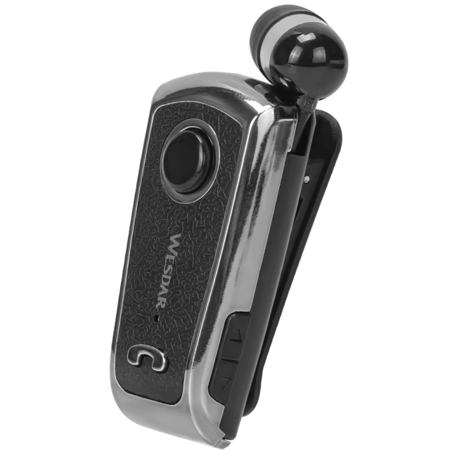 Wireless Bluetooth 5.1 LED Earbuds Retractable Cable Click Vibration Function