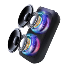 Double Horn Wireless Bluetooth Speakers 10w With RGB Light Strong Bass Sound