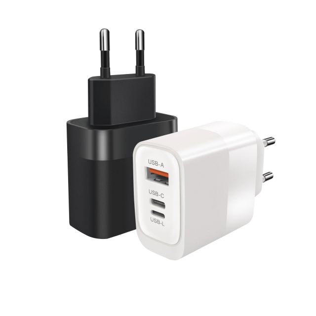 20W Type-C+USB Dual Port Wall Adapter US/EU/UK Plug（CE Certify）
