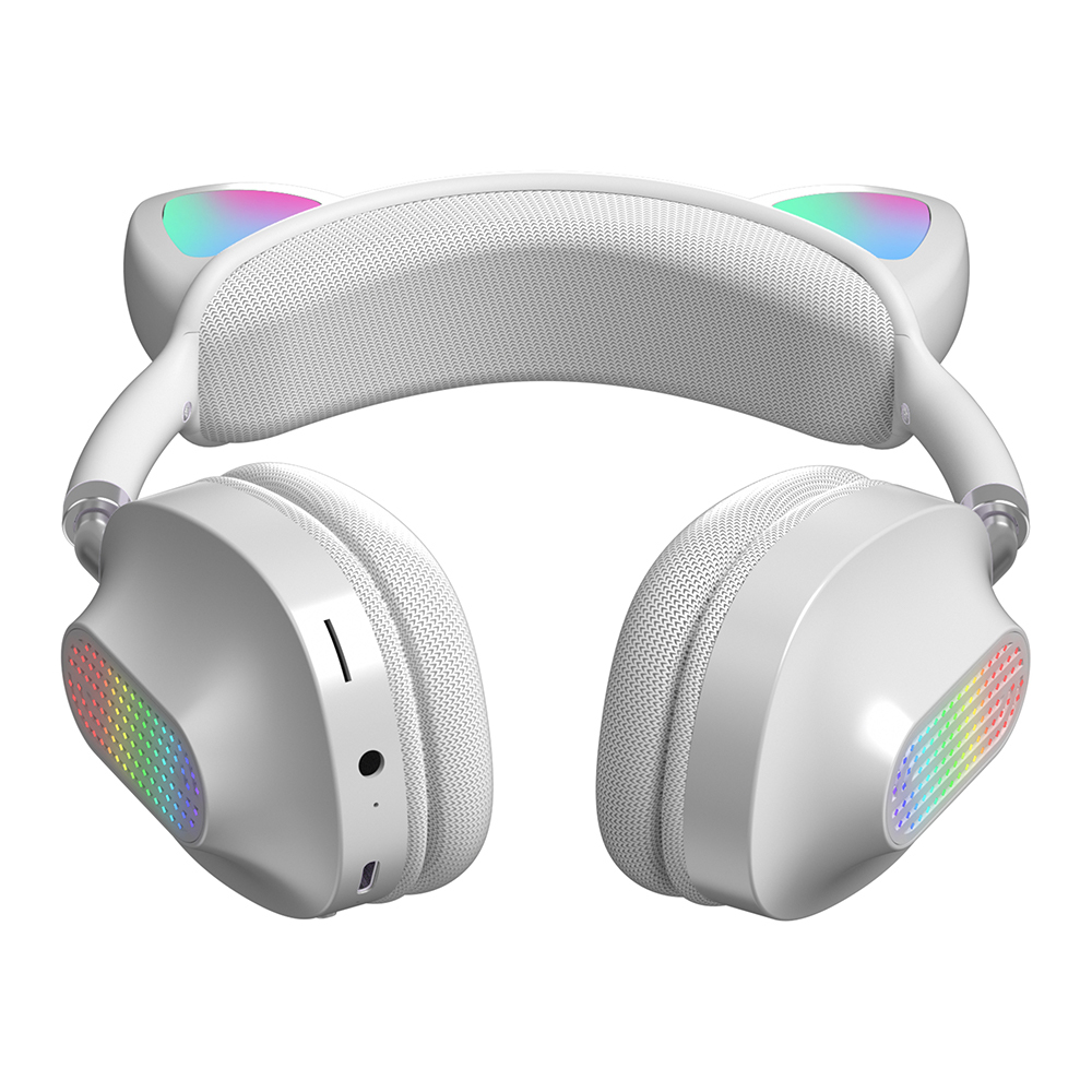 Foldable Cat Ear TWS Wireless Bluetooth Headsets LED Battery Indicator