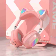 Foldable Cat Ear TWS Wireless Bluetooth Headsets LED Battery Indicator