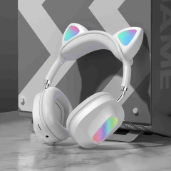 Foldable Cat Ear TWS Wireless Bluetooth Headsets LED Battery Indicator