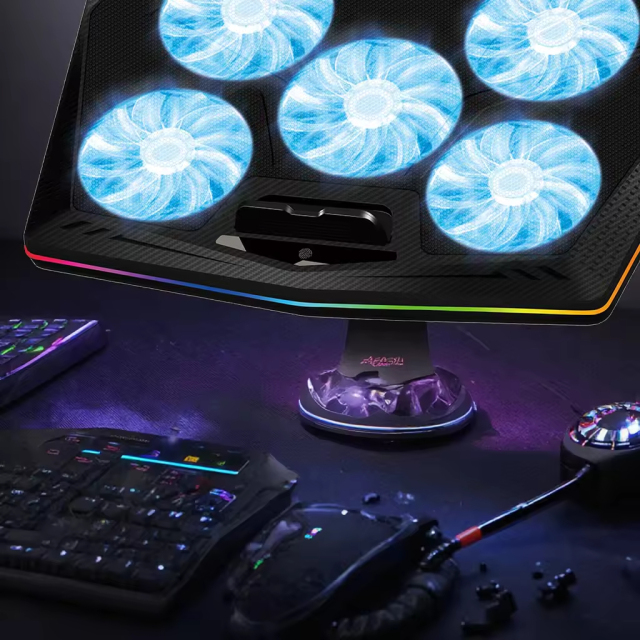 5-Fan Laptop Cooling Pad for Notebook Heat Dissipation