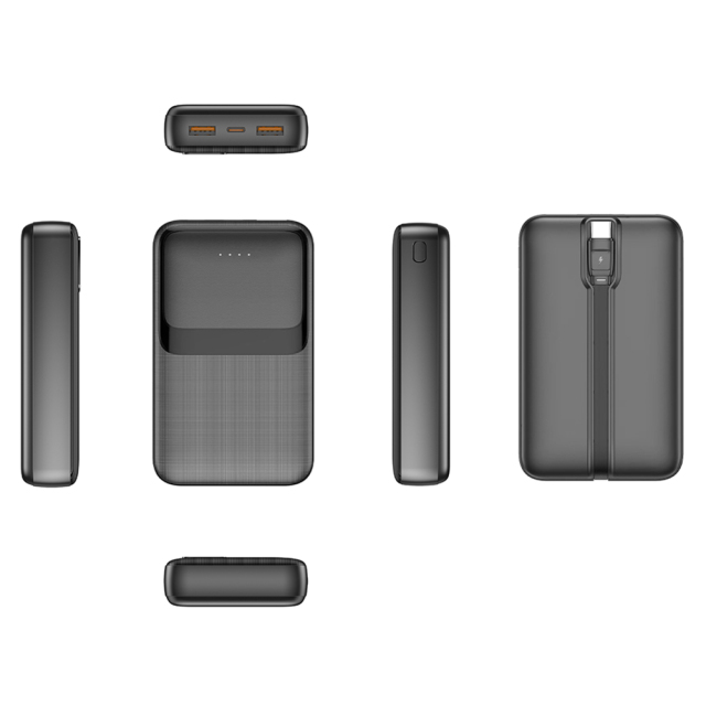 PD22.5w 10000mAh Power Bank With Two Charging Cable