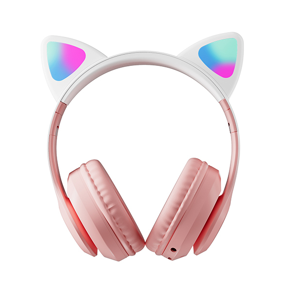 Stylish Cat Over-Ear Gaming Wireless Headphone With RGB Light
