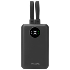 10000mAh 35w Portable Power Bank With Two Charging Cable