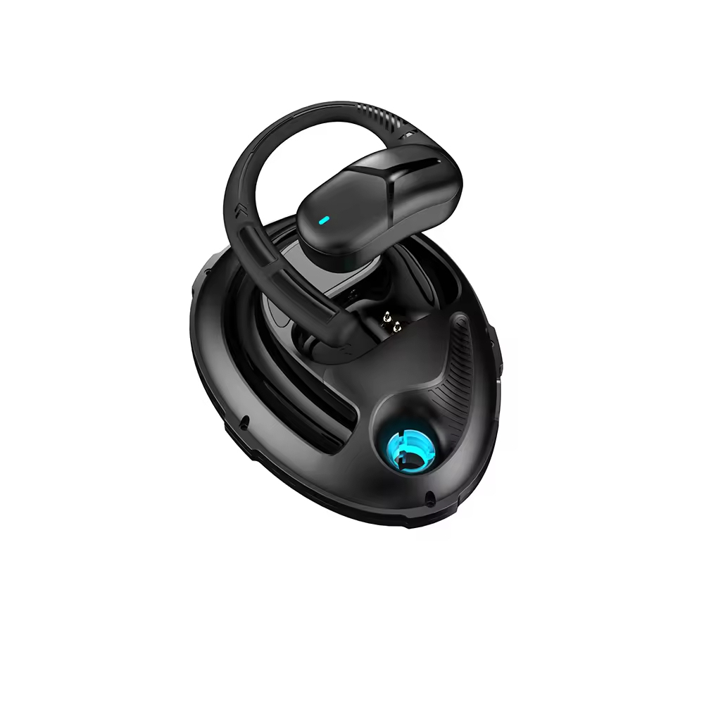 TWS1083 Ear Hanging Earphones with LED Power Display and Lanyard