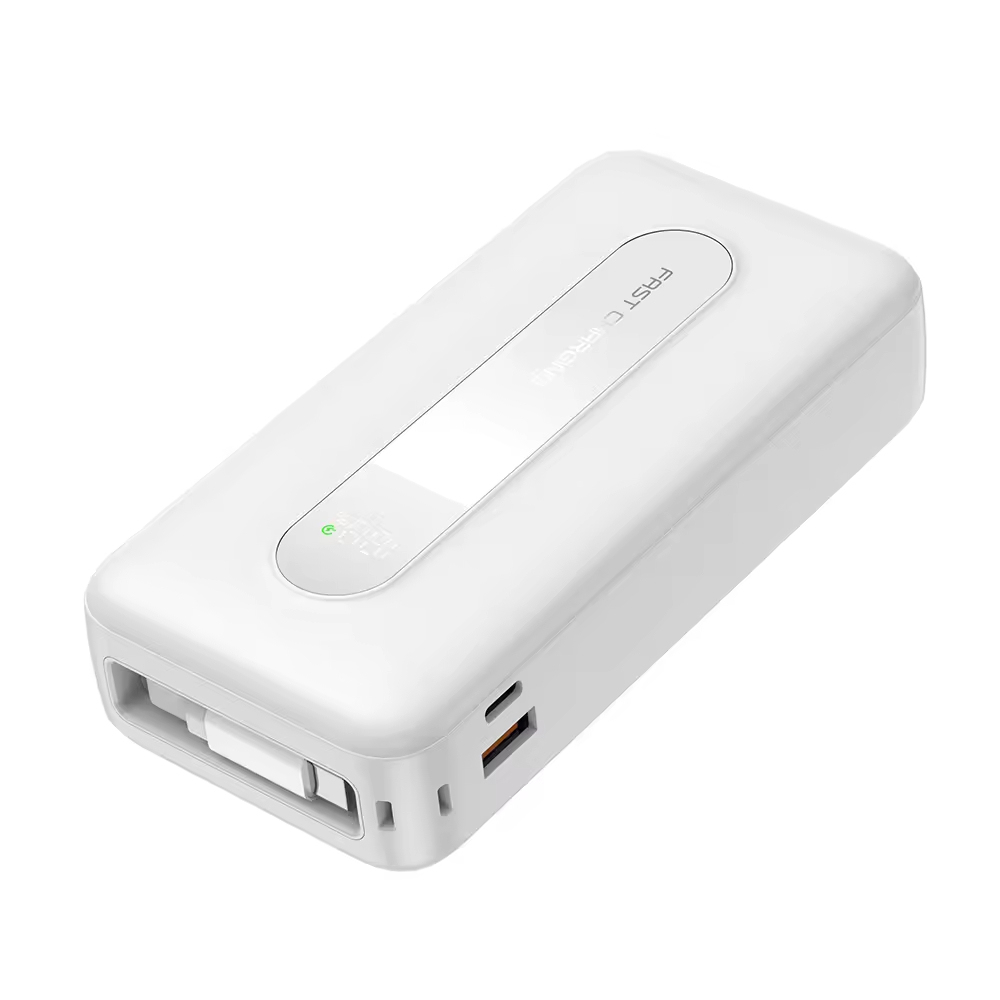 Power Bank 20000mah LED Screen with Retractable Type-C Charging Cable