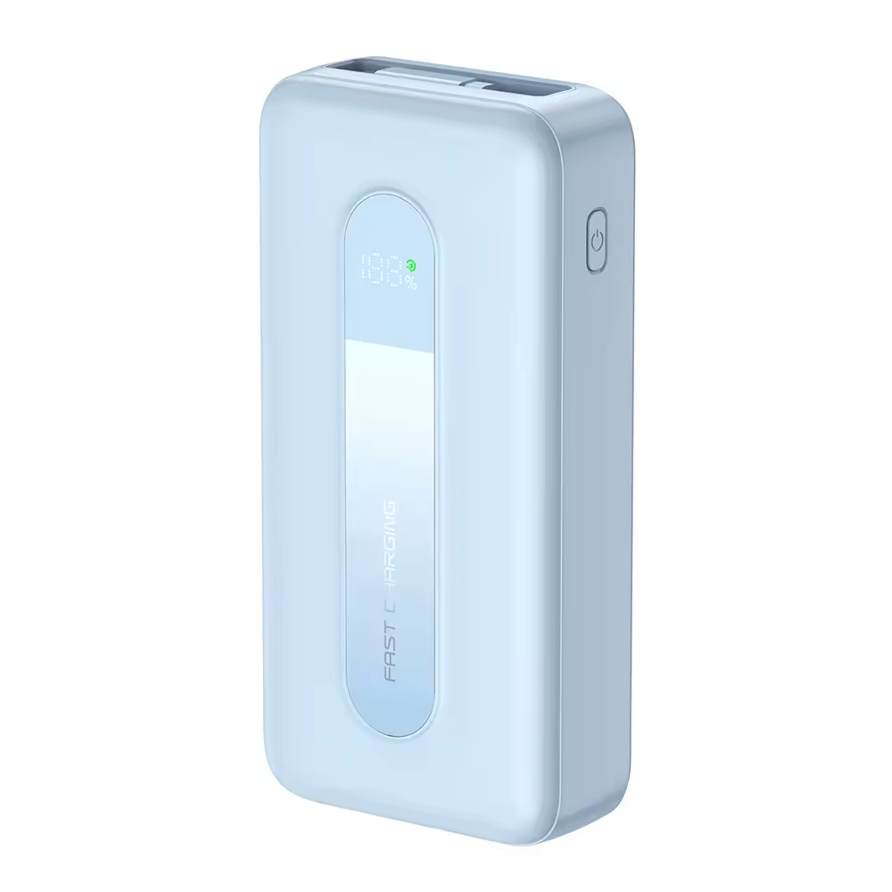 Power Bank 20000mah LED Screen with Retractable Type-C Charging Cable