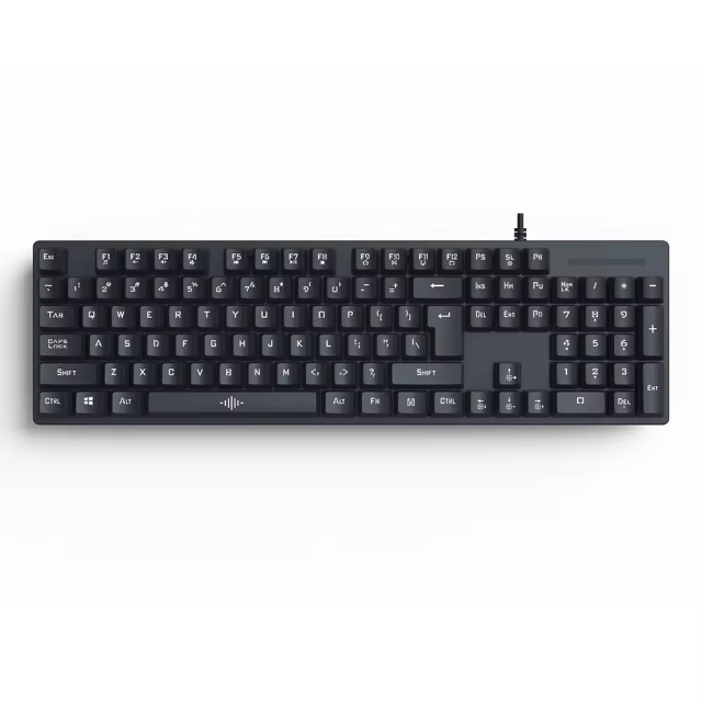 Mechanical 104 Keys Office Wired Keyboard With 1.5m Cable
