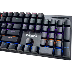 Mechanical 104 Keys Office Wired Keyboard With 1.5m Cable