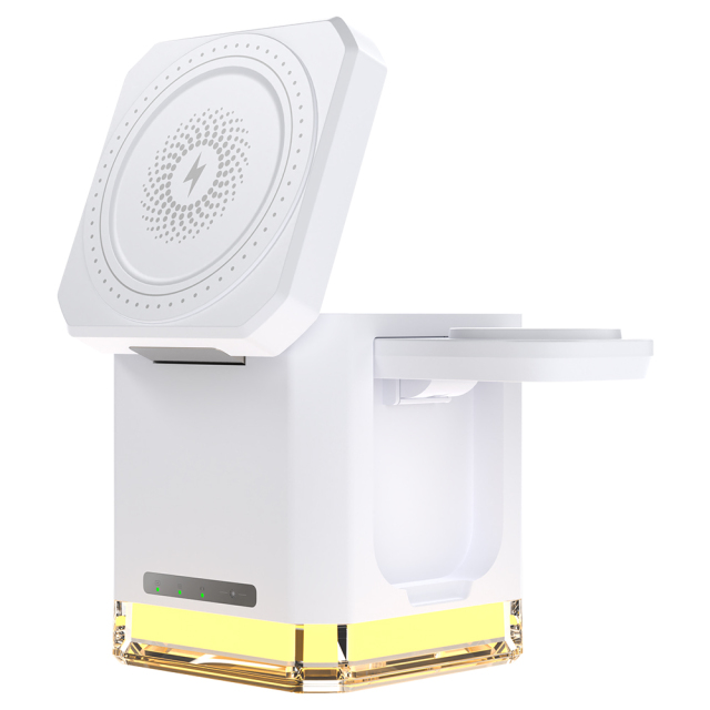 Wesdar 15w Wireless Charger 3 in 1 Phone Chargers Stand With LED Light