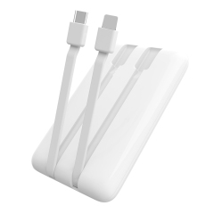 PD22.5W Power Bank 10000mAh Capacity Build-in Two Charging Cable