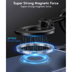 Wesdar Suction Cup Magnetic Car Phone Holder -360° Rotating Foldable Dashboard Mount for All Smartphones