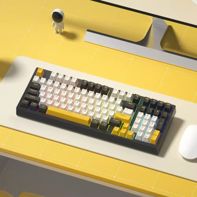 97 keys Wired Office Keyboard Multiple Color Button Long Lifetime