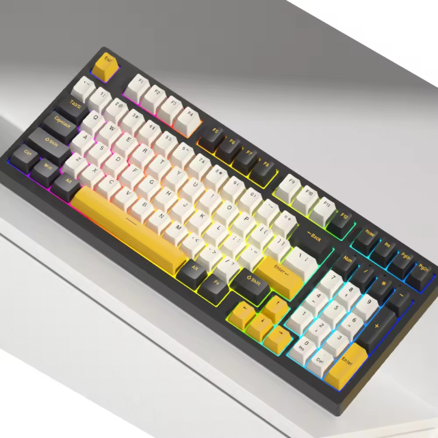 97 keys Wired Office Keyboard Multiple Color Button Long Lifetime