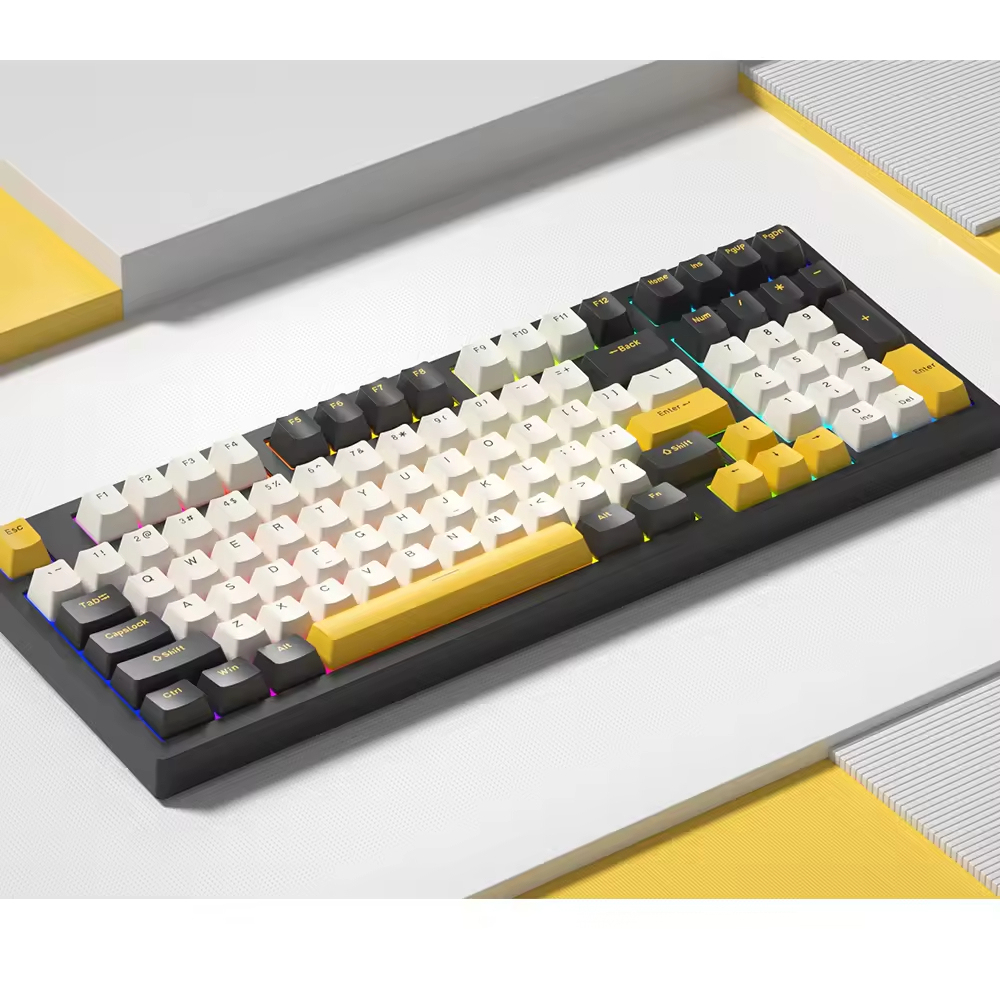 97 keys Wired Office Keyboard Multiple Color Button Long Lifetime