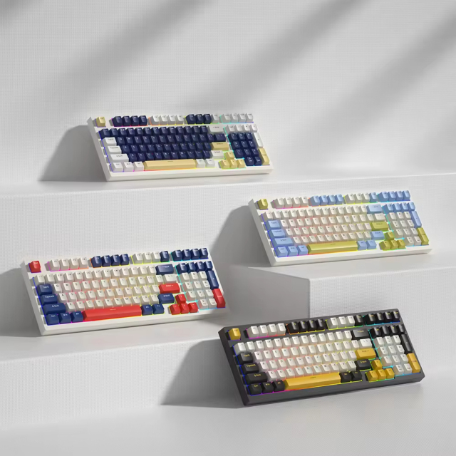 97 keys Wired Office Keyboard Multiple Color Button Long Lifetime