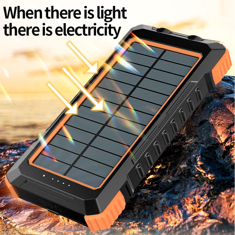 Solar Energy Outdoor 10000mah Portable Power Bank