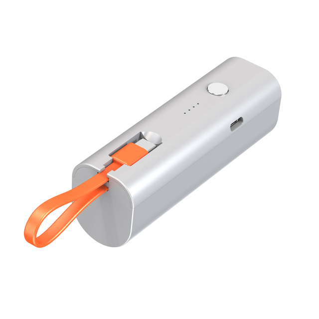 5000mAh Portable Mini Power Bank Small With Stylish Type-C Cable
