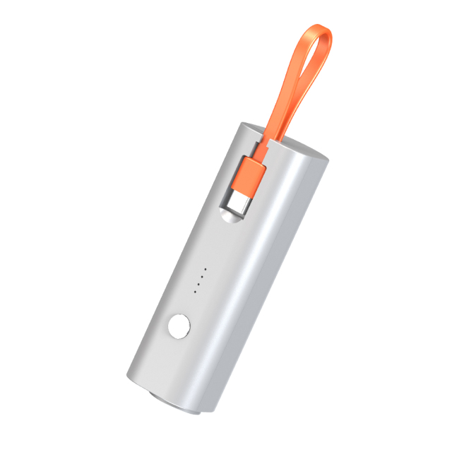 5000mAh Portable Mini Power Bank Small With Stylish Type-C Cable