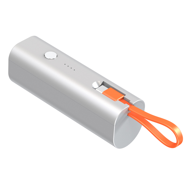 5000mAh Portable Mini Power Bank Small With Stylish Type-C Cable