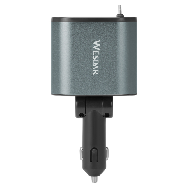 Wesdar Deep Air Grey Car Phone Charger 66w With Two Cable (CE Certificate)