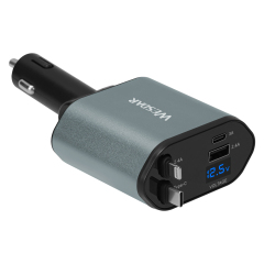 Wesdar Deep Air Grey Car Phone Charger 66w With Two Cable (CE Certificate)