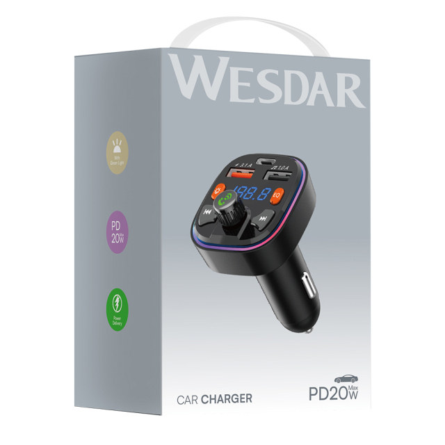 Bluetooth Wireless FM Transmitter Adapter Dual USB Car Charger