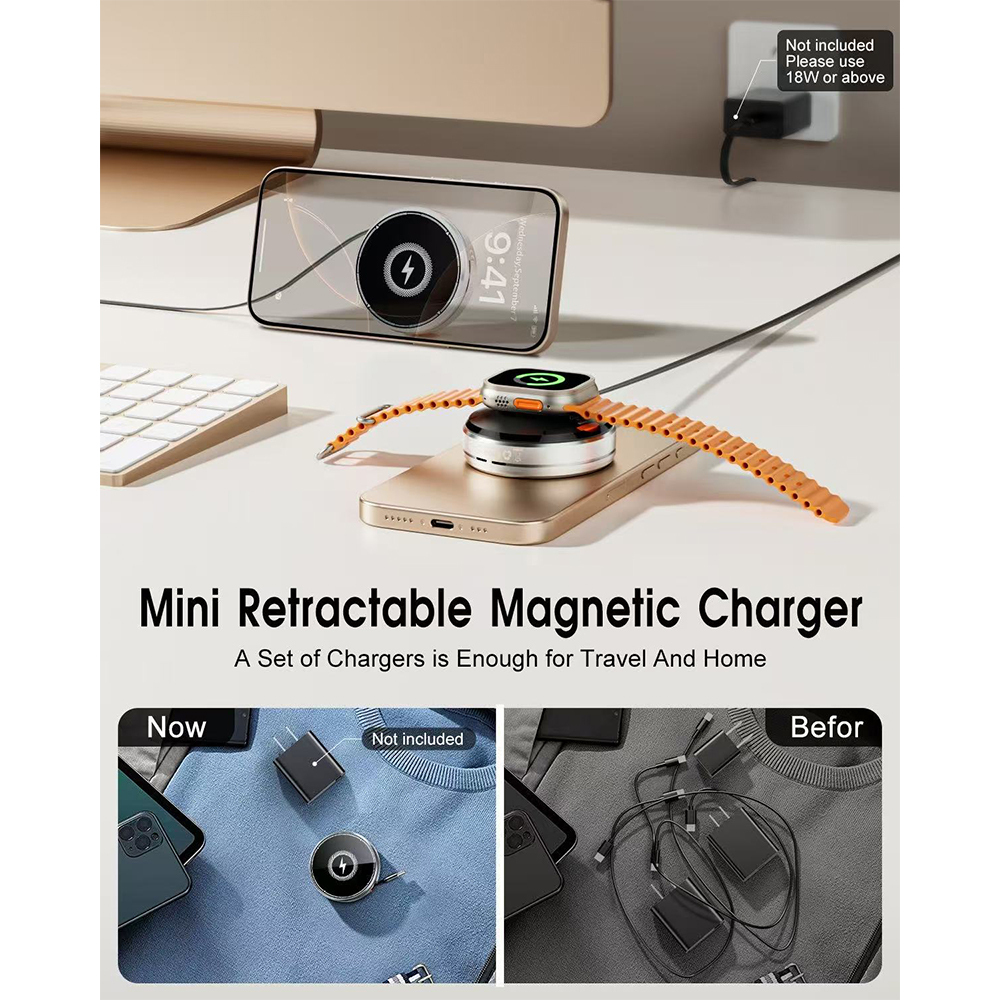 Alloy Aluminum ABS Magnetic Wireless Desktop Phone Charger Stand