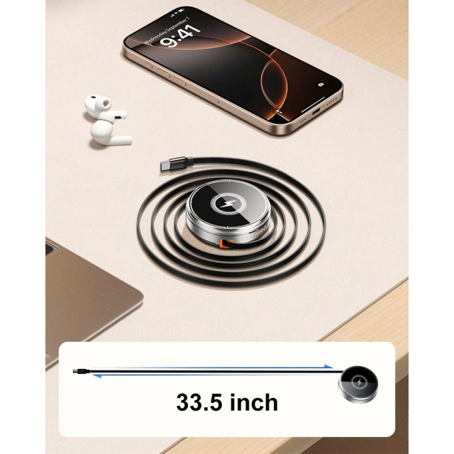 Alloy Aluminum ABS Magnetic Wireless Desktop Phone Charger Stand