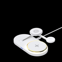 5 In 1 15w Wireless Charger Stand for Phone/Watch/Earbuds Durable Plastic Material