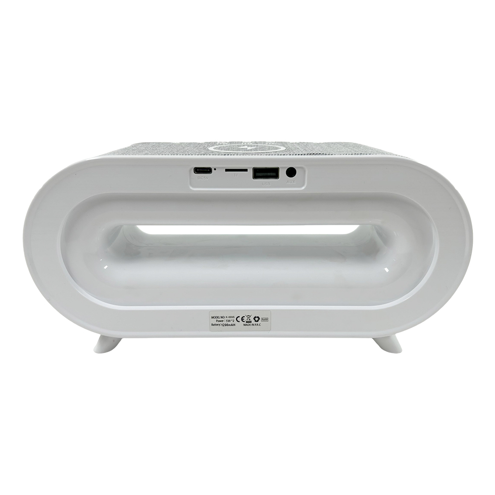 Wireless Charging Speaker with RGB Light 1200mAh Phone Charger