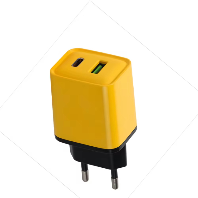 20W Type-C+USB Dual Port Wall Adapter US/EU/UK Plug
