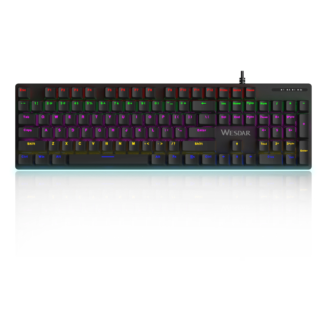 Office Wired Keyboard and Mouse Kits With RBB Light