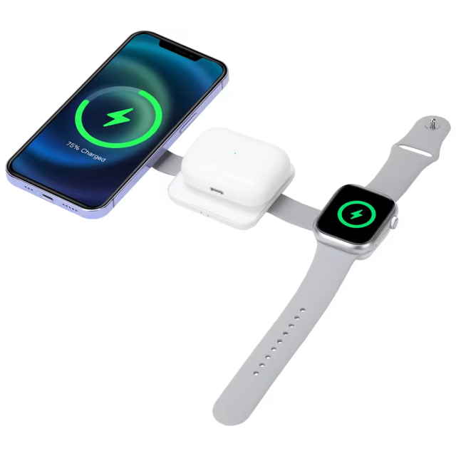 Wesdar 3-in-1 Foldable Wireless Charger Stand