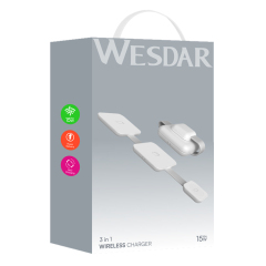 Wesdar 3-in-1 Foldable Wireless Charger Stand