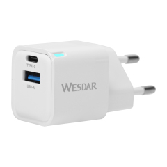 Wesdar Mini Size PD20W GaN Wall Charger Adapter （With CE）