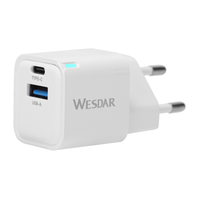Wesdar Mini Size PD20W GaN Wall Charger Adapter （With CE）