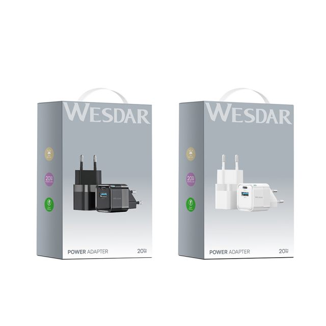 Wesdar Mini Size PD20W GaN Wall Charger Adapter （With CE）
