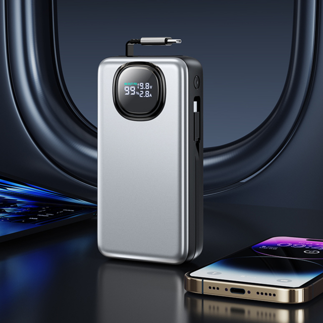 WESDAR 65W Power Bank LED Display With Retractable Cable