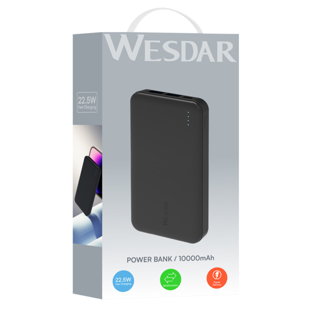 WESDAR 10000mAh Capacity Power Bank with 2 USB Connectors
