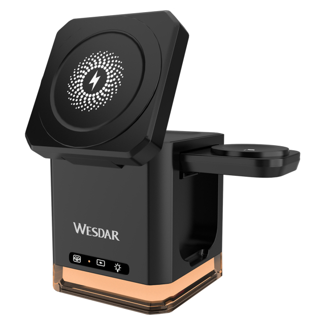 Wesdar 15w Wireless Charger 3 in 1 Phone Chargers Stand With LED Light