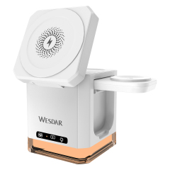 Wesdar 15w Wireless Charger 3 in 1 Phone Chargers Stand With LED Light