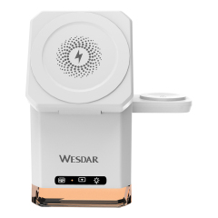 Wesdar 15w Wireless Charger 3 in 1 Phone Chargers Stand With LED Light
