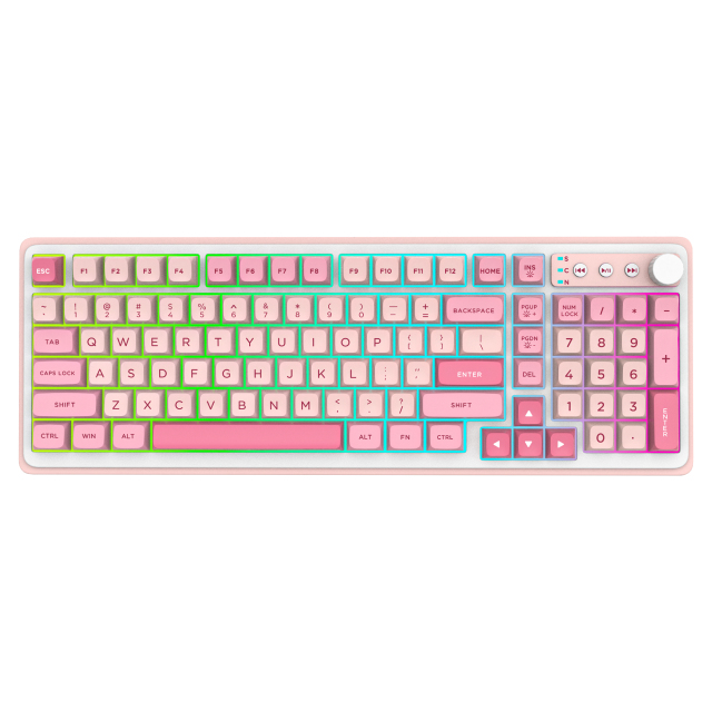 Wesdar 98-Keys Wired Keyboard with Colored Light