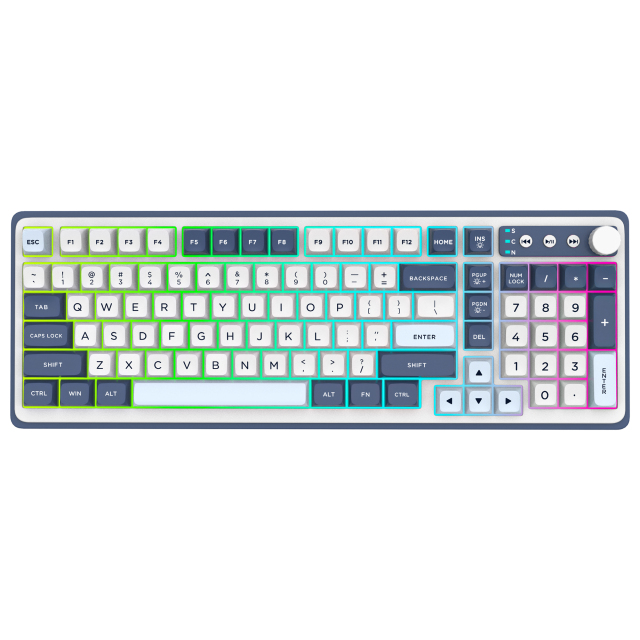 Wesdar 98-Keys Wired Keyboard with Colored Light