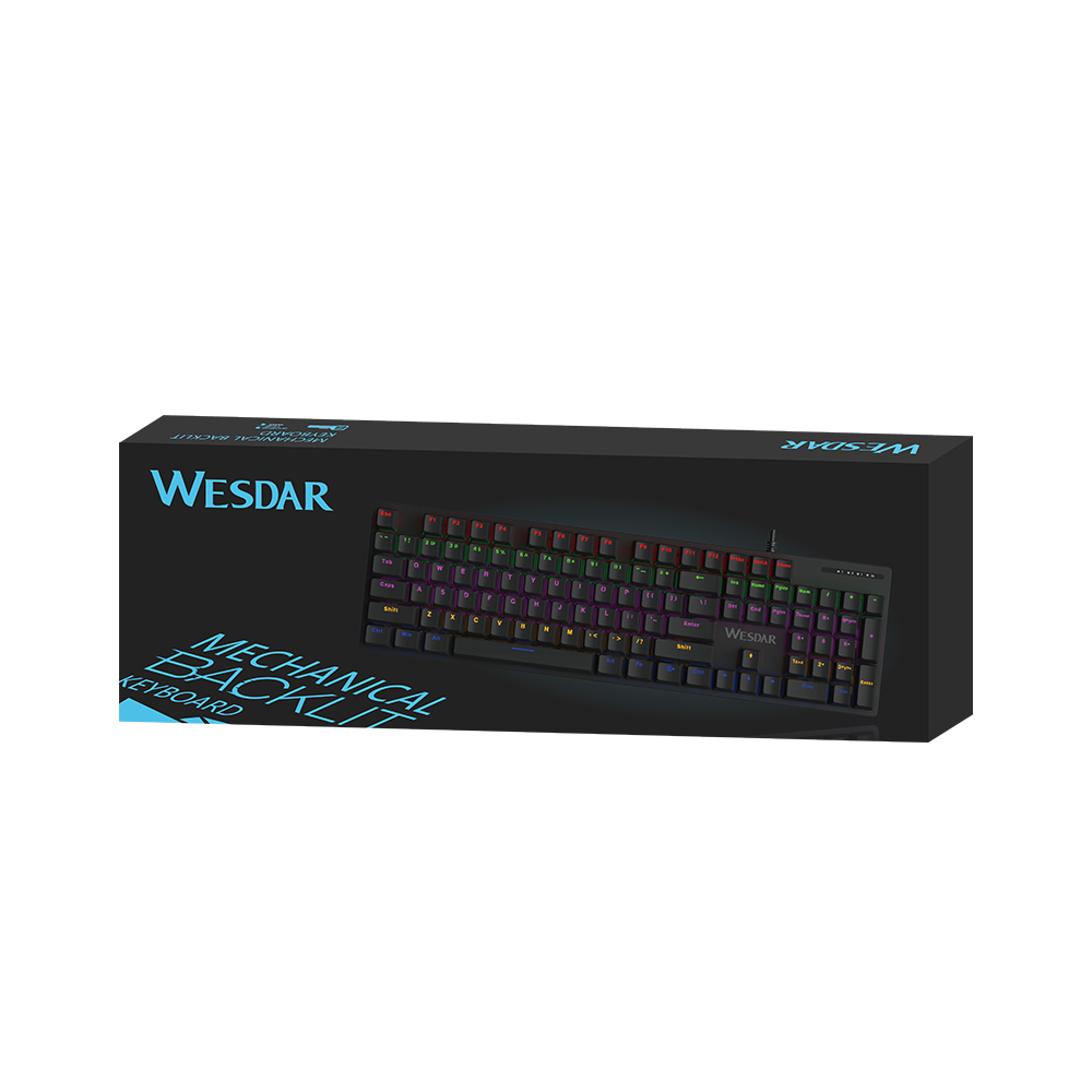 Office Wired Keyboard and Mouse Kits With RBB Light