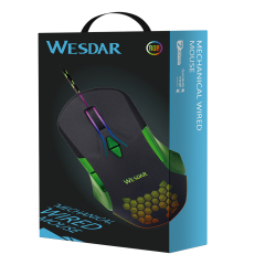 Office Wired Keyboard and Mouse Kits With RBB Light