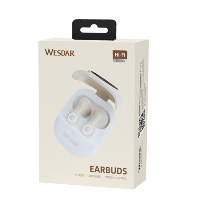 WESDAR Semi-In Ear Design Wireless Earphones V5.4 Bluetooth Version With LED Breathing Light